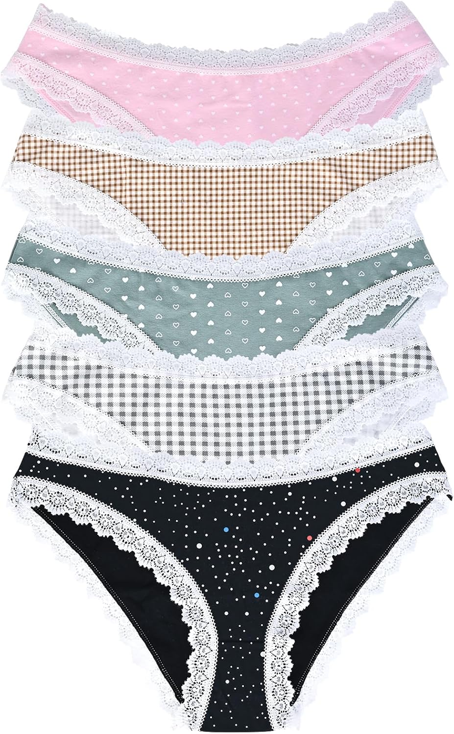 Women's Underwear Bikini Panties Soft Breathable Lace Edge Briefs Cotton Ladies Panties - Image 3