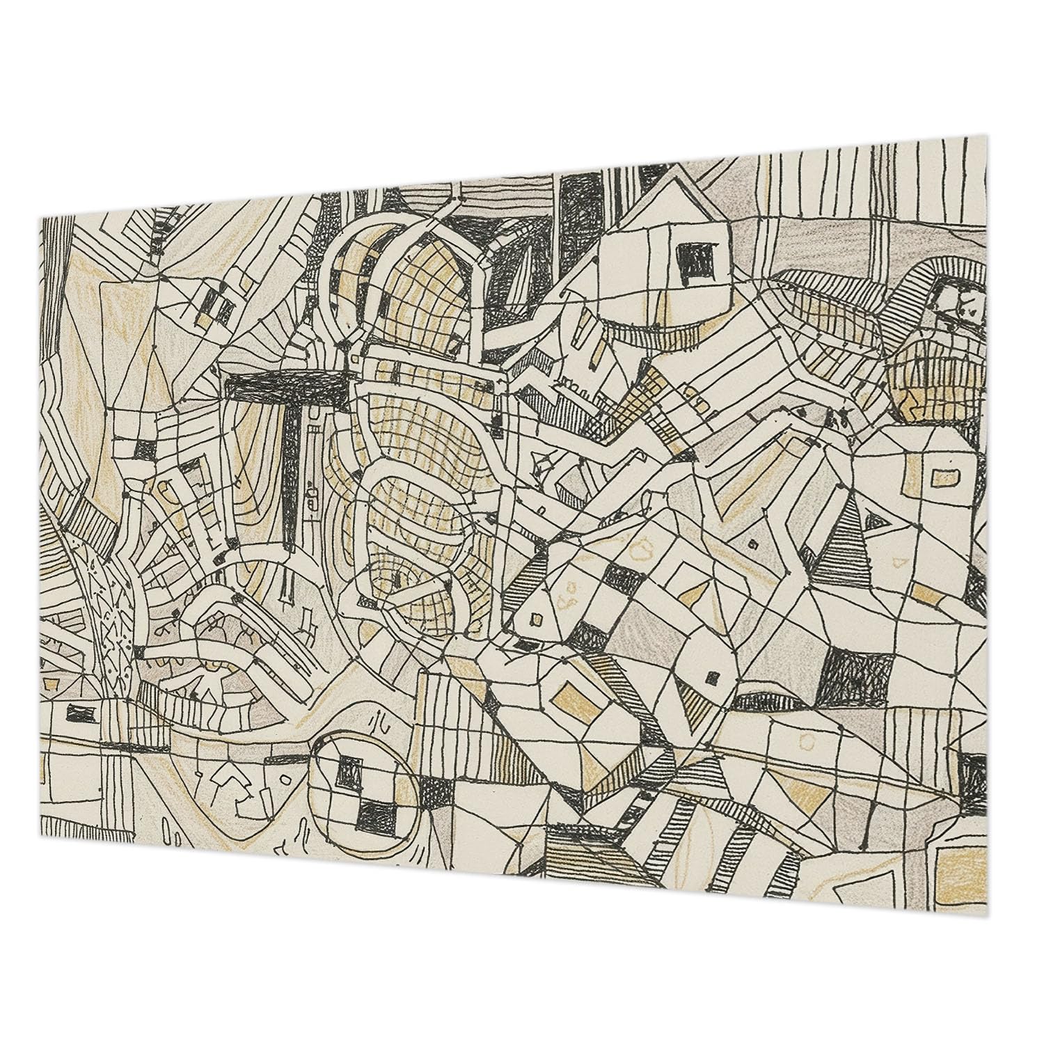 Papier peint intissé géométrique 208x146 cm pour salon et chambre