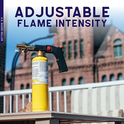 Miniatura 4 de BISupply Kit de antorcha de mano con botón de presión de propano autoencendido - Antorcha de mano de arranque eléctrico