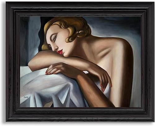 The Sleeper de Tamara de Lempicka - Póster enmarcado para decoración de pared, pintura de obras de arte finas, carteles e imágenes, impresiones de