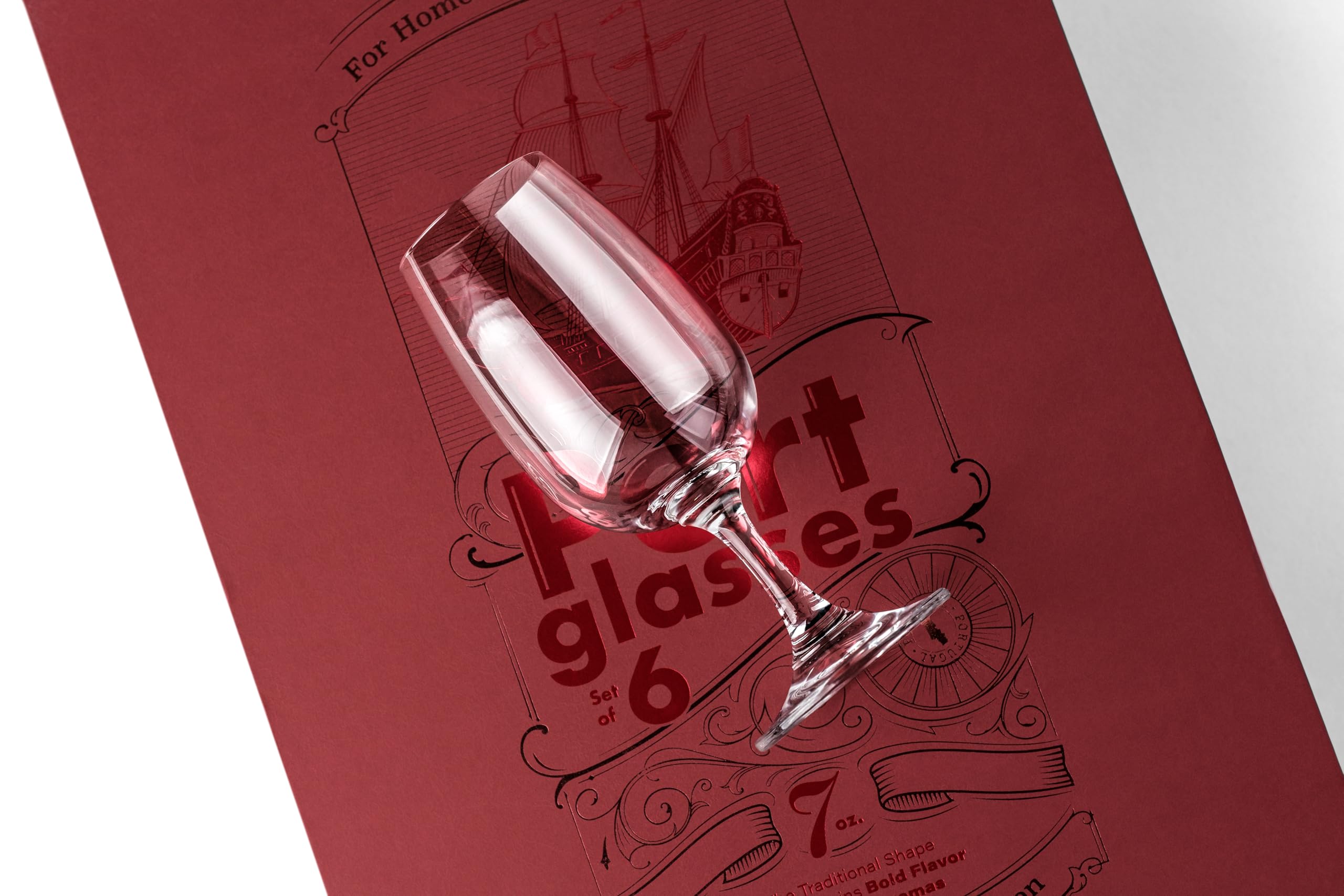 Kristall Port, Sherry und Dessertwein Gläser | 6er Set | Professionelle 200 ml Portweingläser mit Stiel für Verkostung und Nosing Aromatischen Likör | Spülmaschinenfest Bleifrei Kristallglas