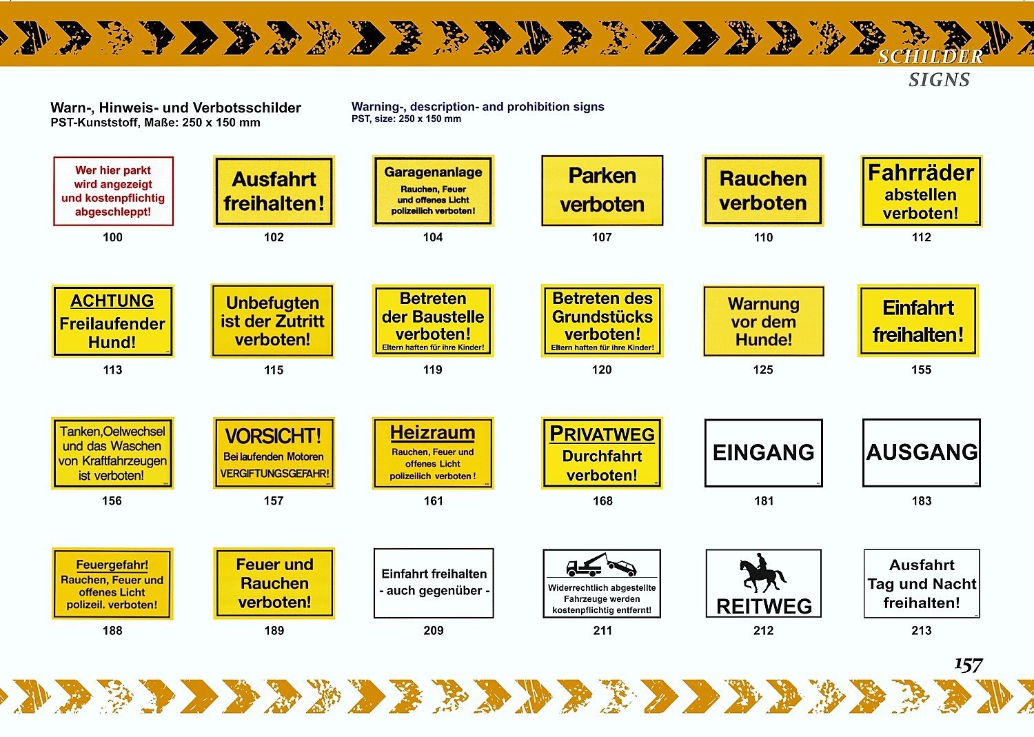 Einfahrt freihalten - auch gegenüber - 150 x 250 mm Warn- Hinweis- und