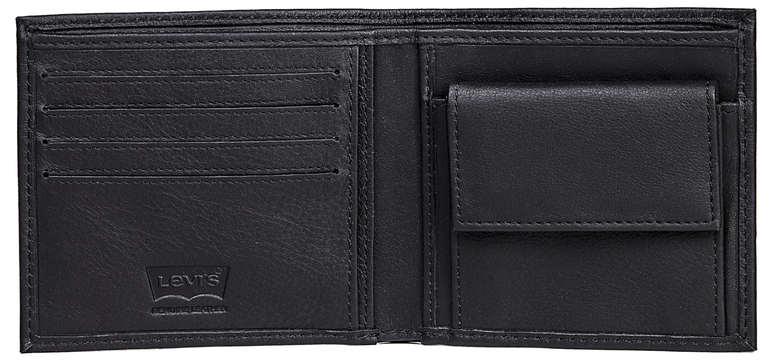 Levi's Clairview Bifold męski portfel na monety, 2 x 10 x 11 cm (szer. x wys. x głęb.), czarny - Schwarz 59 - jeden rozmiar