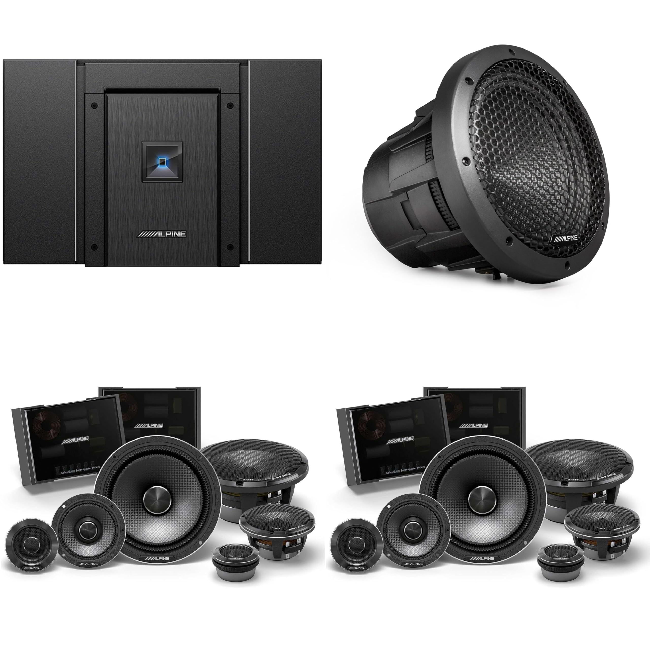 Alpine HDA-V90 Status Hi-Res 5-Ch Amp w/ (2) HDZ-653 6.5