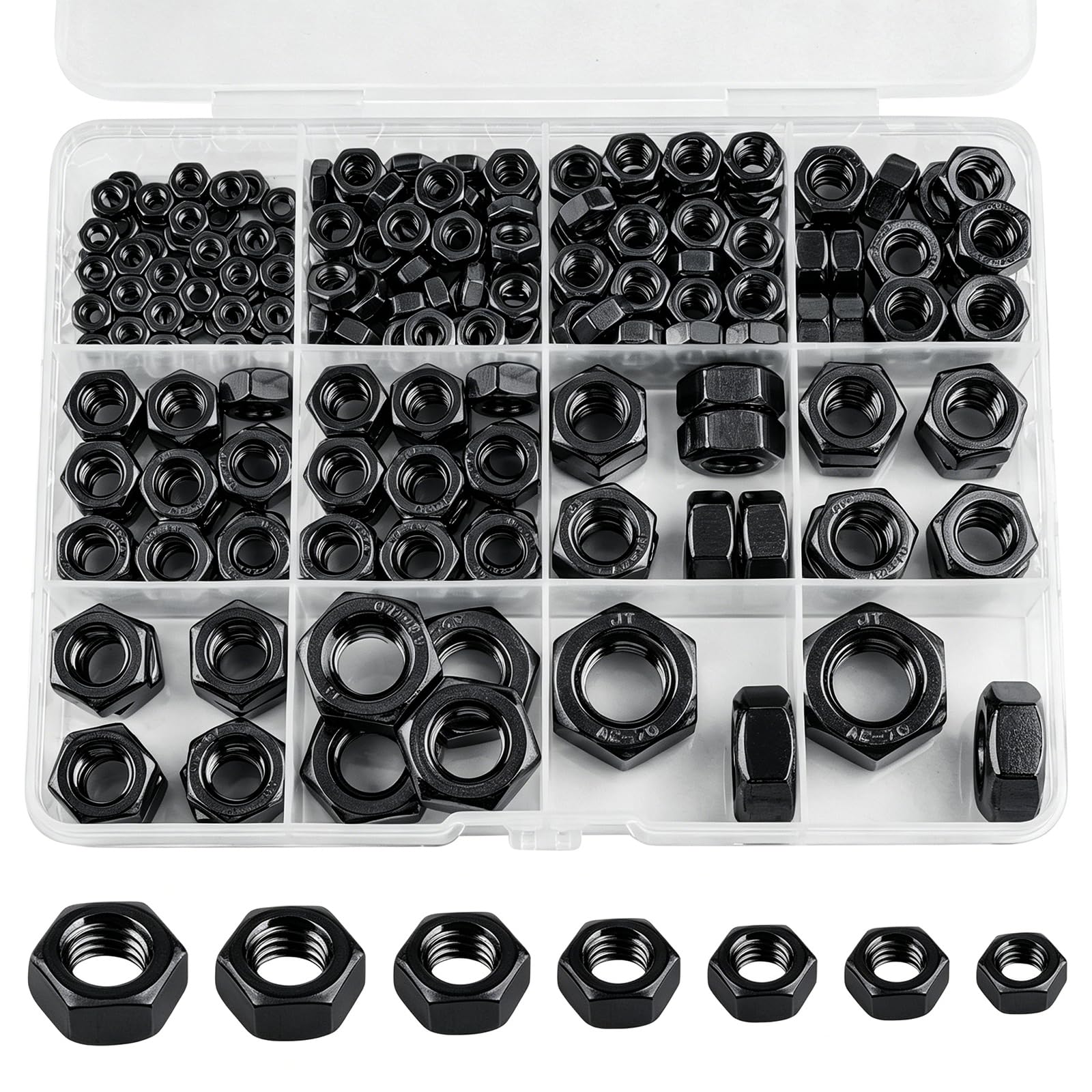 Stainless Steel Hex Nuts - 178 Pack -12 Stainless Steel Hex Nuts - 178 Pack -12