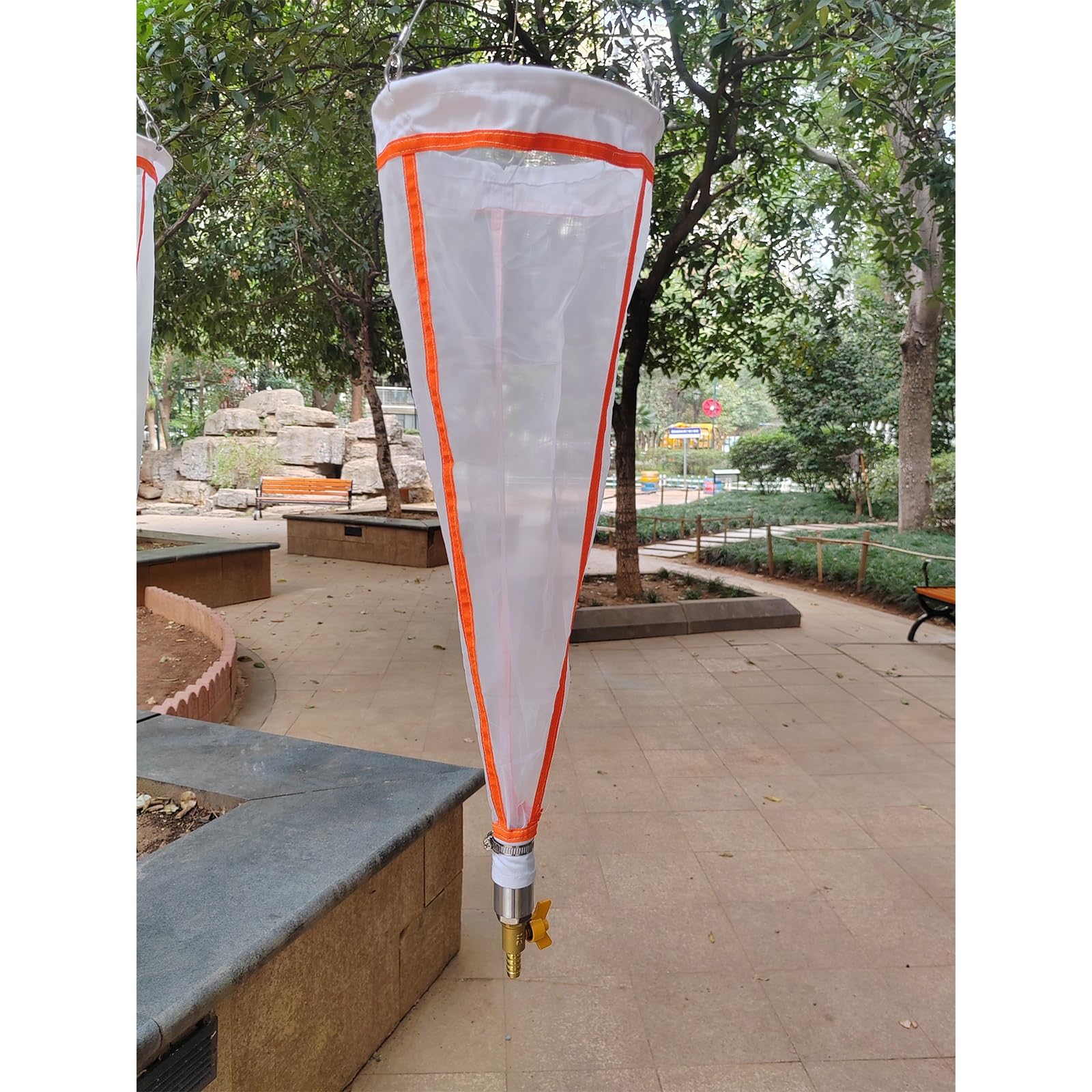 ERRULAN 625/500 Mesh Plankton Tow net - - 23.62in Long, 8.27in in Diameter, 20/25 ?m Plankton Collection net, Thickened Experimental Nylon for Collecting phytoplankton, Protozoa(25 Micron)