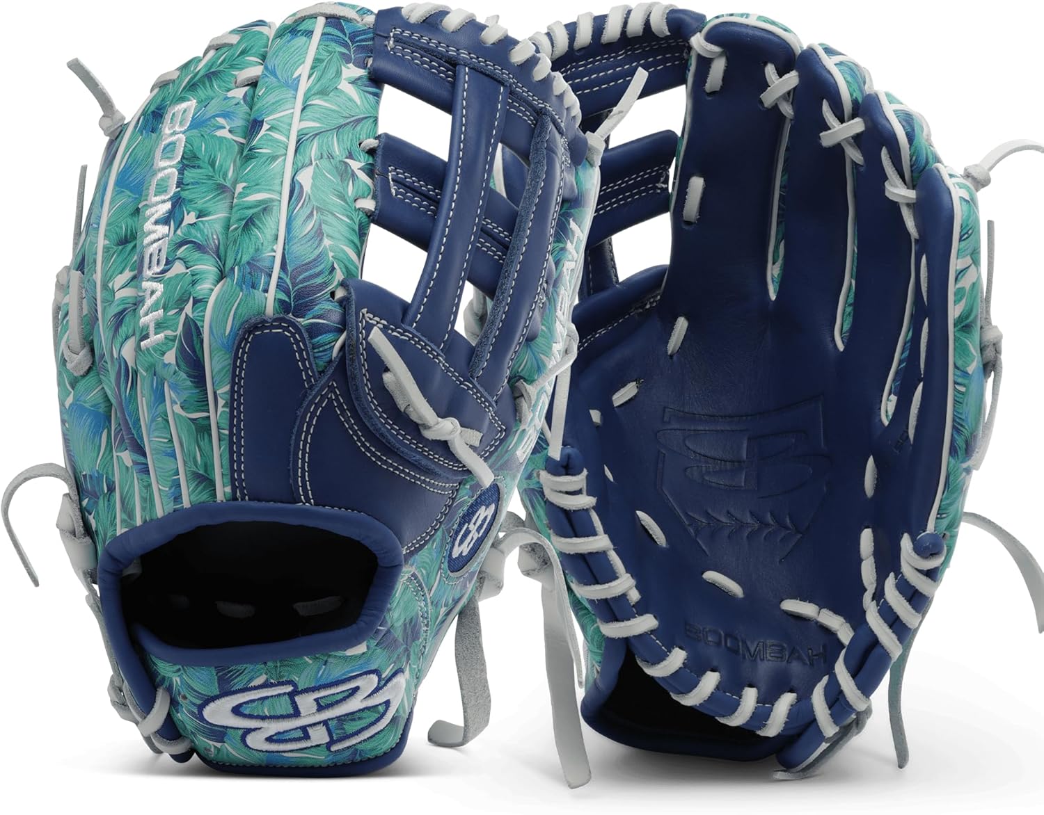 Boombah Softball Fielding Glove B4 H Web - Tropical Leaves Print - Multiple Sizes