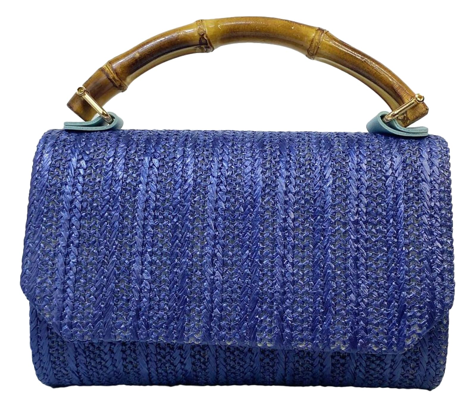 2025 Straw Clutch Bag Bamboo Handle Chic Versatile Elegant Handbag Woven Beach Purse Flip Top Envelope Chain Crossbody Bag