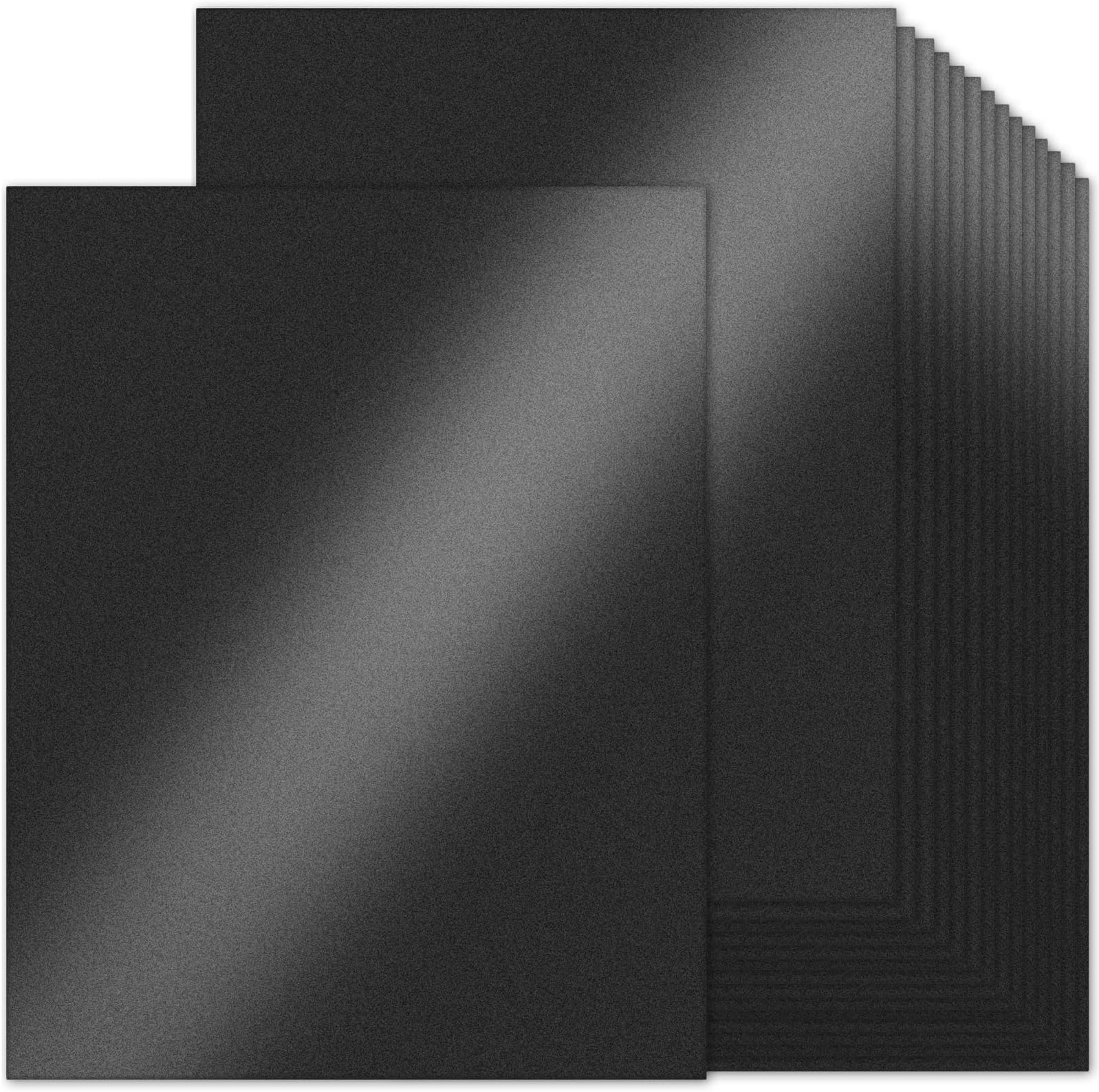 Hamilco Black Colored Cardstock Thick Paper - 8 1/2 X 11" Heavy Weight 80 Lb Cover Card Stock - For Scrapbook Craft Calligraphy Or Chalkboard Papers For Printer - 50 Pack