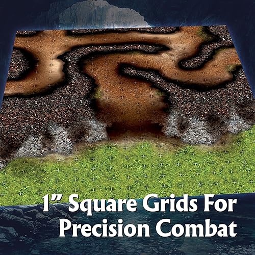 Miniatura 3 de Arcknight The Winding Caverns - Mapas de batalla para juegos de rol; 16 mapas modulares RPG en 8 páginas de doble cara, cuadrícula cuadrada de 1