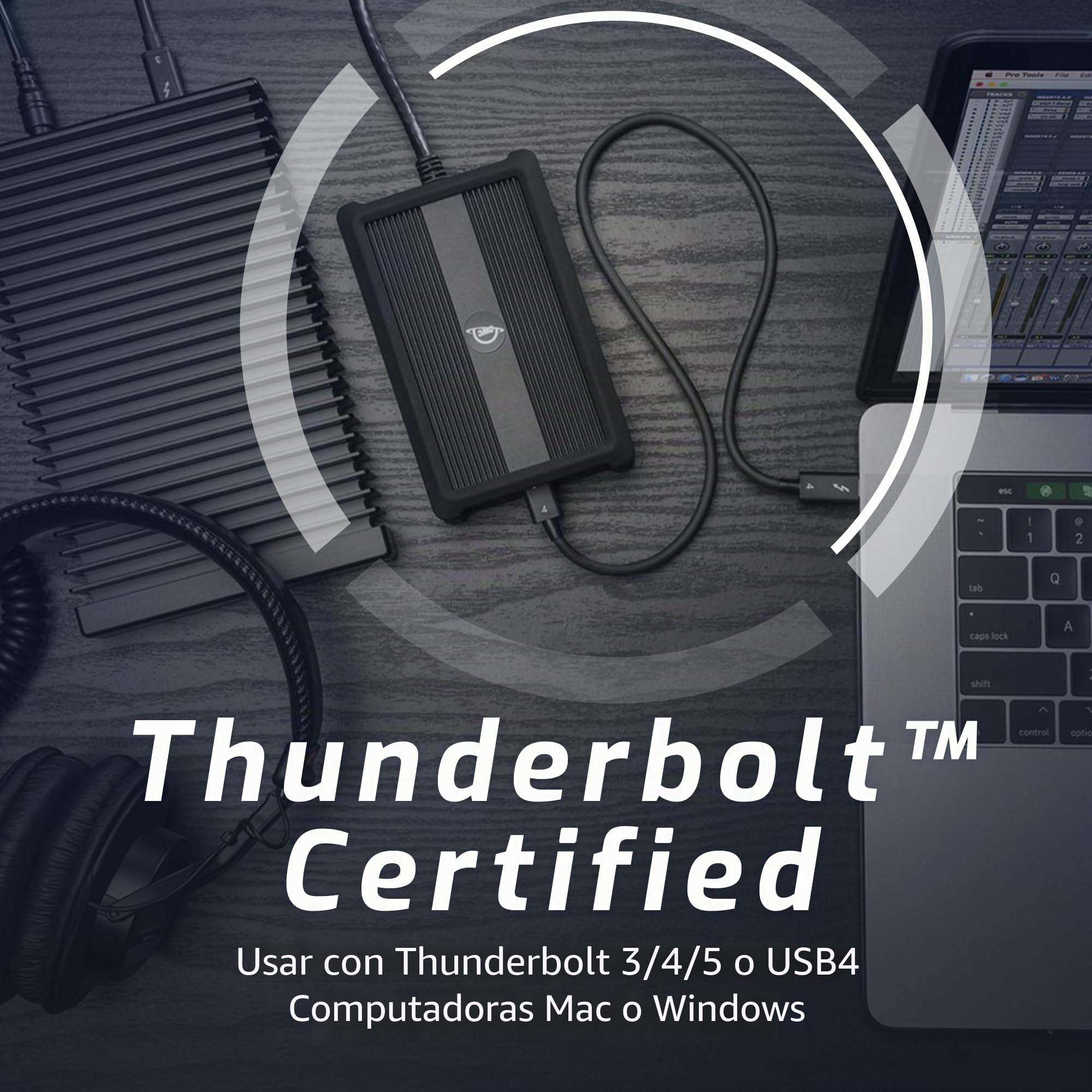 OWC Adaptador Ethernet Thunderbolt 4 10G, para Conexiones de Red de Alta Velocidad, Puerto RJ45 soporta 10 GB/s, 5 GB/s, 2.5 GB/s, 1 GB/s y 100 MB/s Base-T, Compatible con Puertos Host Thunderbolt 4