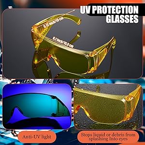 Tellegloww AC Leak Detector Kit WJL-6000UV Refrigerant Leak Detector Auto Air Conditioner Tool Test Detection Halogen Gas Leakage Tester UV Protective Glasses Sniffer R22 R410A R134A 1234YF (Stylish)