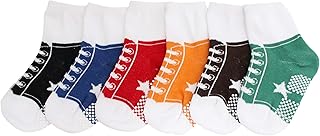 CHIBIS Baby,Clothing,Baby Boys 0-24m,Socks & Tights,Socks CHIBIS CUTE BABY BOYS GIRLS BASEBALL TRAINER STYLE ANTI SLIP SOCKS, 12-24 Months, Multi Colours