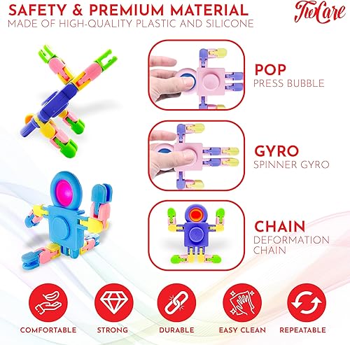 Miniatura 2 de Paquete de 24 juguetes giratorios para aliviar el estrés, suministros de fiesta, premios para niños y adultos, juguetes sensoriales para ansiedad,