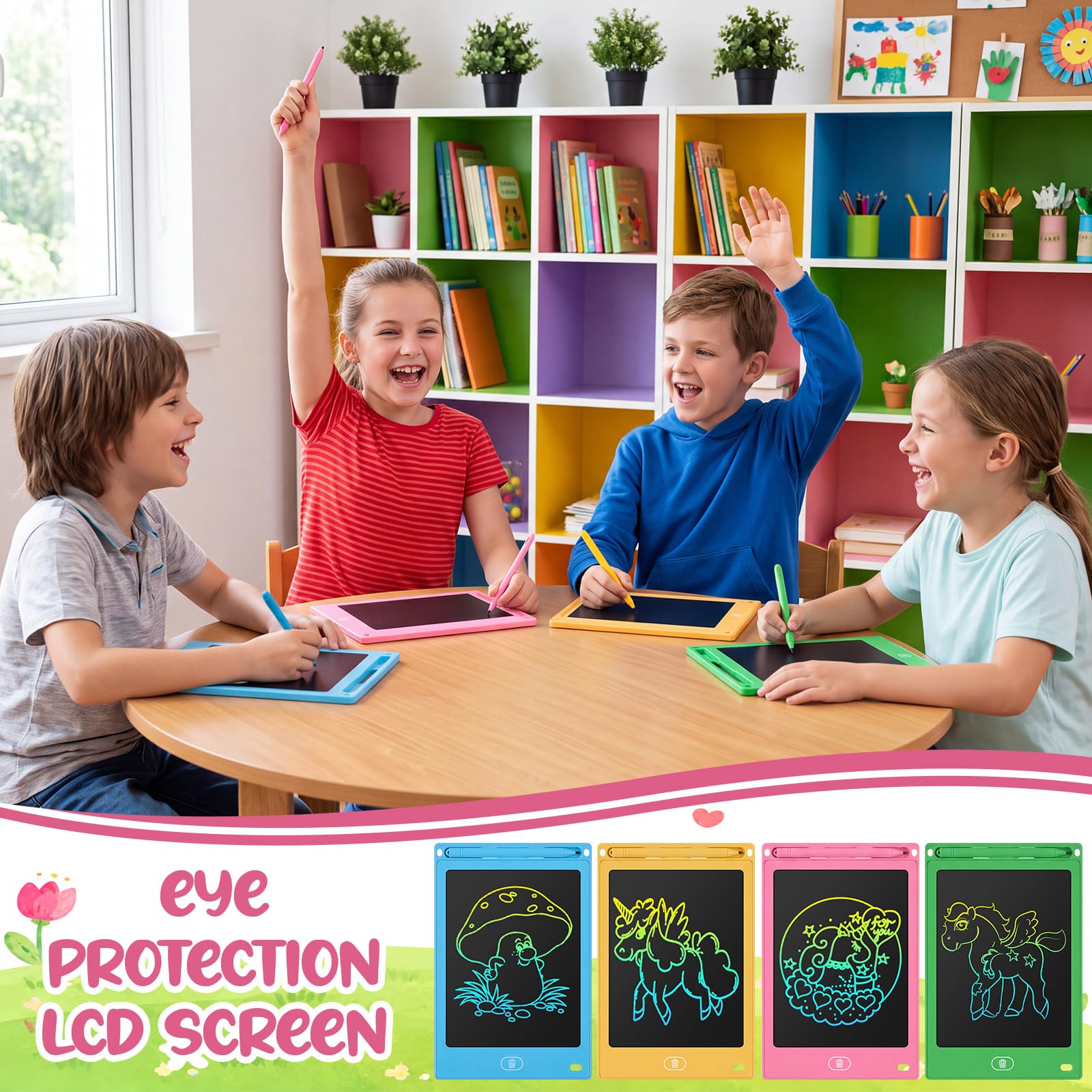 Zhehao Lot de 24 tablettes d'écriture LCD pour enfants, couleur bonbon