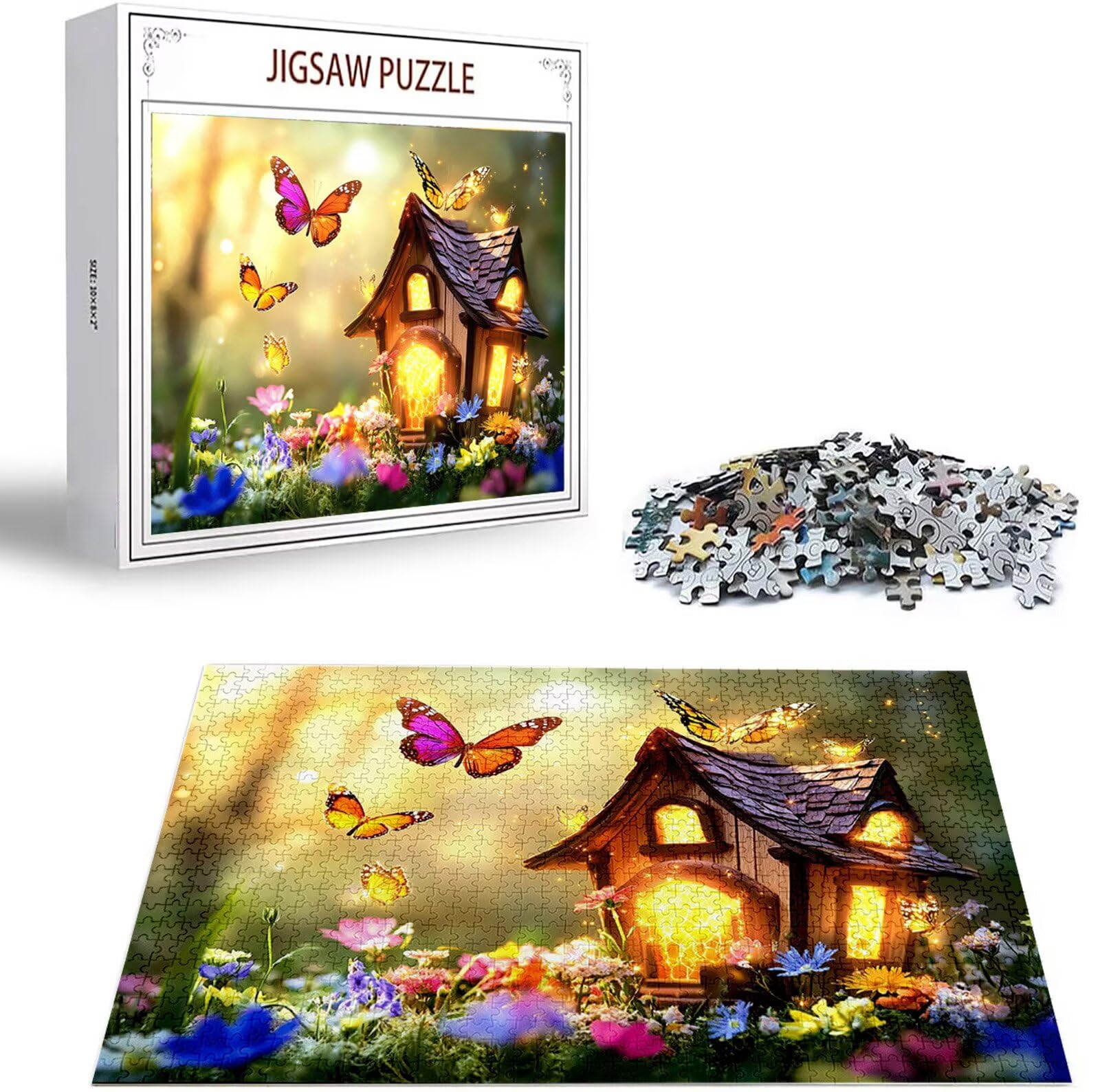Puzzle 4000 Pezzi per Adulti e Ragazzi, 3 4 5 Anni Puzzle Farfalla 6 7 8 Anni Giochi Educativi Sostenibili Con Per Adulti Da Gioco in Legno Di Alta Qualità Jigsaw Cabina per Gioco Familiare B-2707