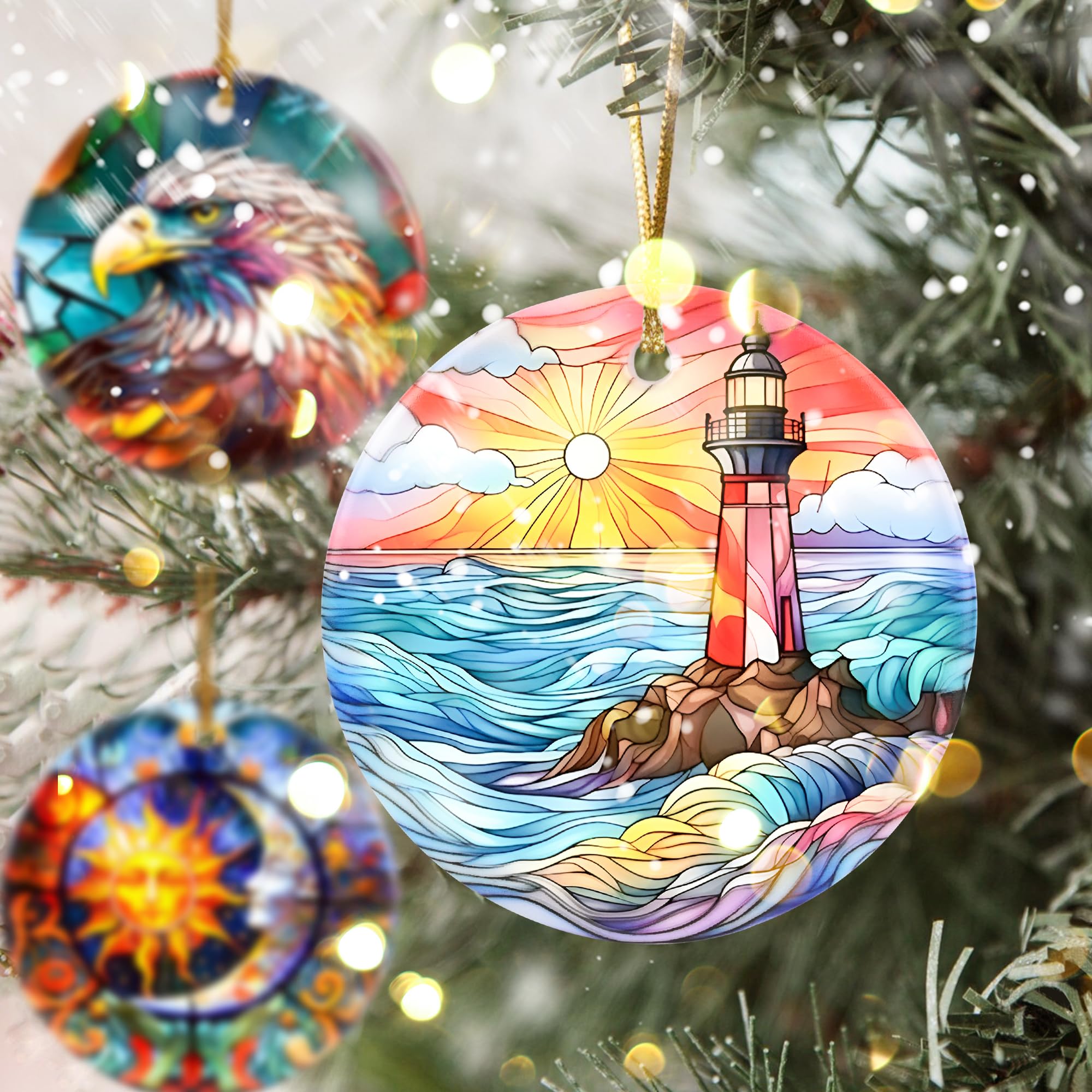 クリスマスオーナメント 灯台 セット Amazon.co.jp: Touber Lighthouse クリスマスオーナメント、灯台