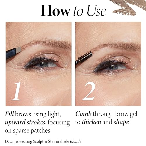 Miniatura 6 de LAURA GELLER NEW YORK Sculpt-n-Stay - Lápiz impermeable para cejas y gel, color gris pardo