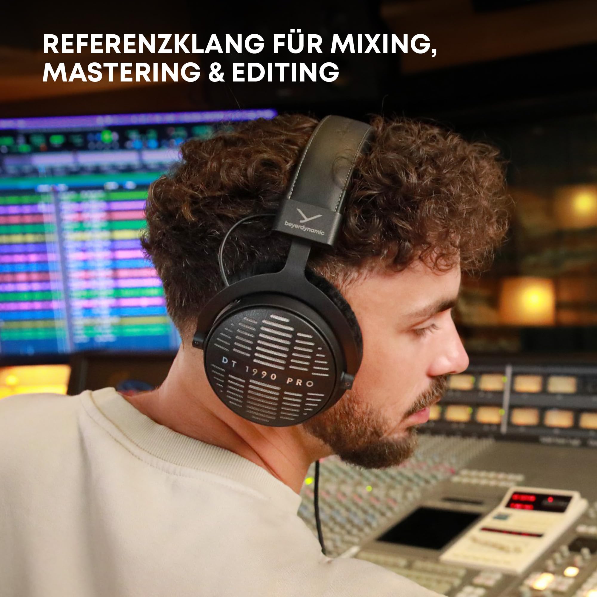 beyerdynamic DT 1990 PRO MKII Over-Ear-Studiokopfhörer mit offener Bauweise, steckbarem Kabel, präzisem Referenzklang für Mixing und Mastering, in schwarz