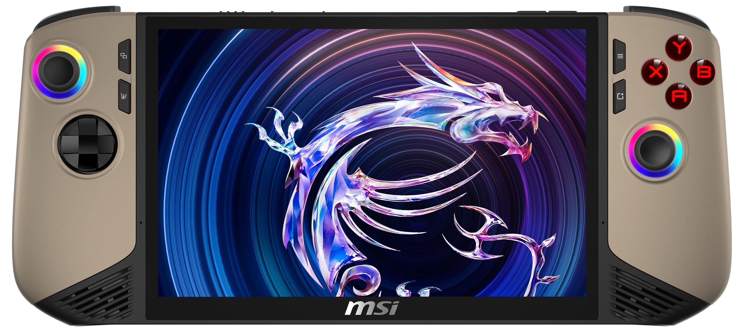 MSI Claw 8 AI+ Gaming Handheld, 8 Zoll FHD+ 120 Hz Display, Intel Core Ultra 7 258V, 32 GB RAM, 1 TB SSD, Intel Arc Grafik, Windows 11 Home, Schwarz/Sandstorm
