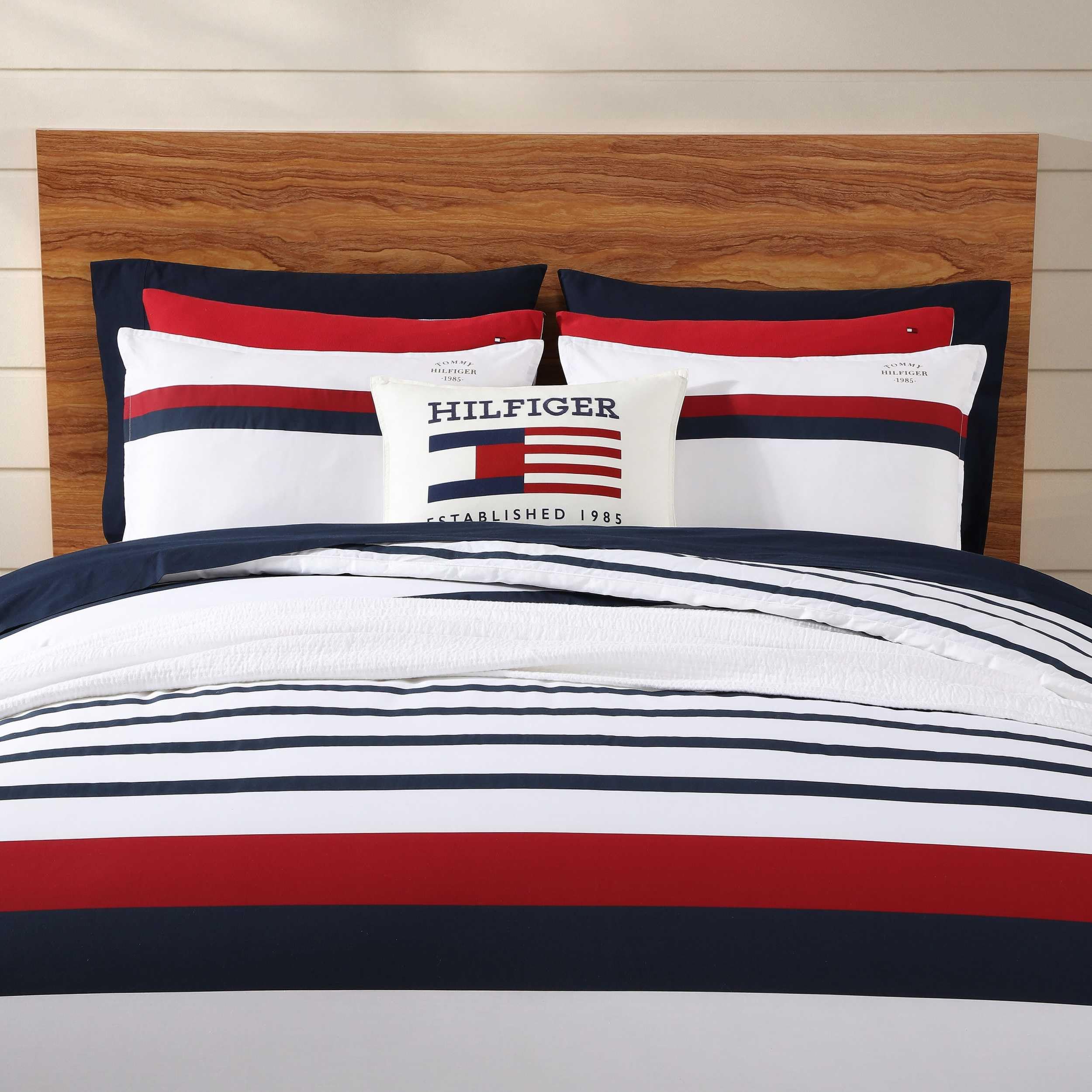 Amazon｜Tommy Hilfiger - ツインデュベカバーセット、100