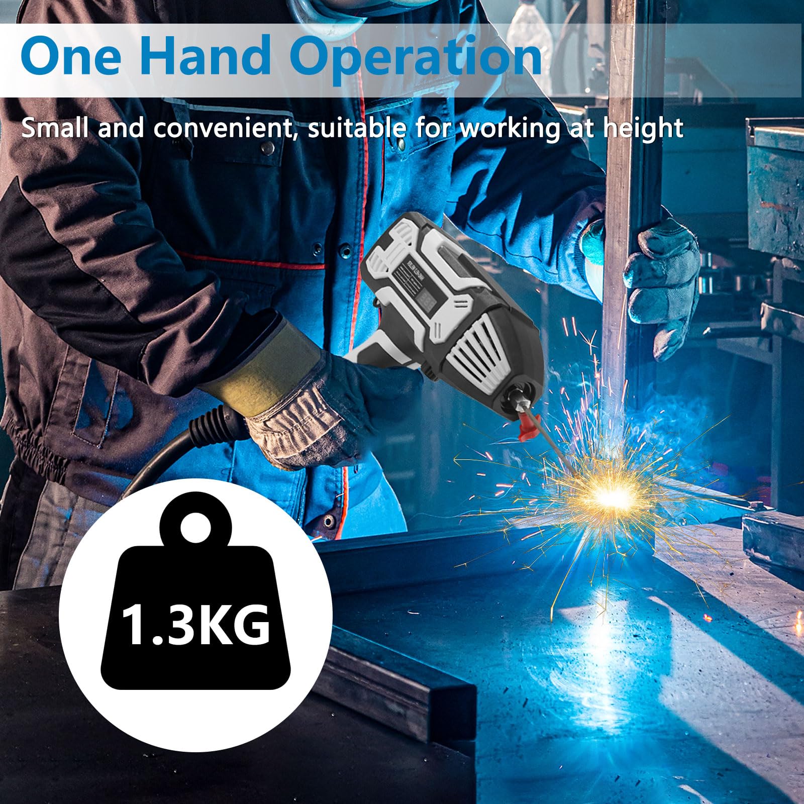Handschweißgerät, 220V Lichtbogenschweißgerät mit 10 Schweißstäben, Tragbare Laserschweißgerät IGBT-Wechselrichter, Schweißgerät für 1/16"-1/8" Schweißstäbe