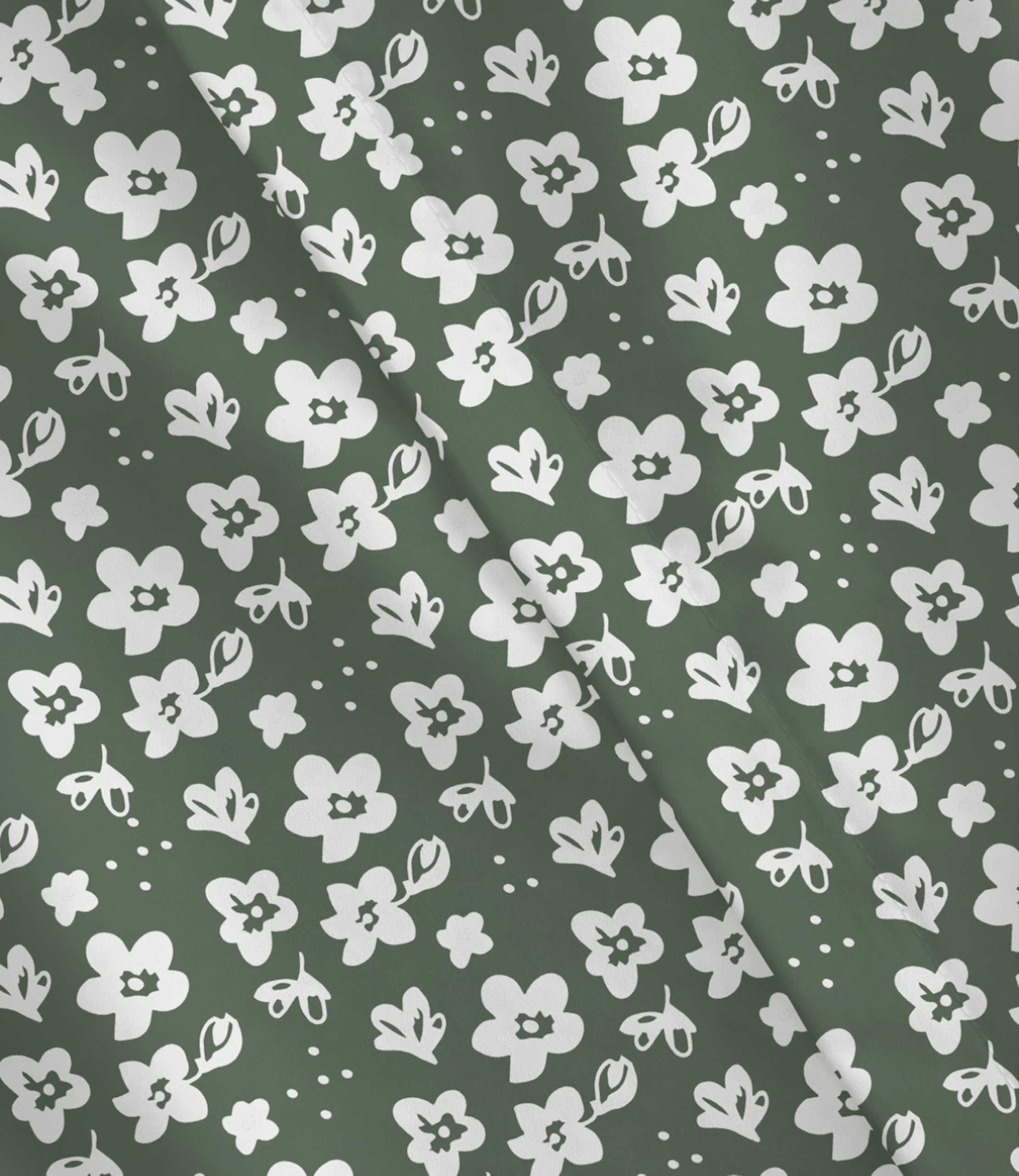 Duvet Cover Full Size - Floral Duvet Cover - 3 Piece - Green Meadow