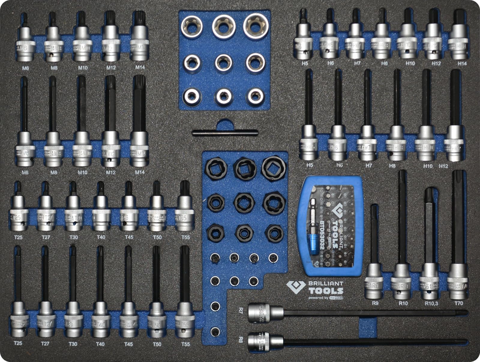 BRILLIANT TOOLS BT153347 Werkstattwagen mit 5 bestückten Schubladen mit 347 Werkzeugen [Powered by KS TOOLS]