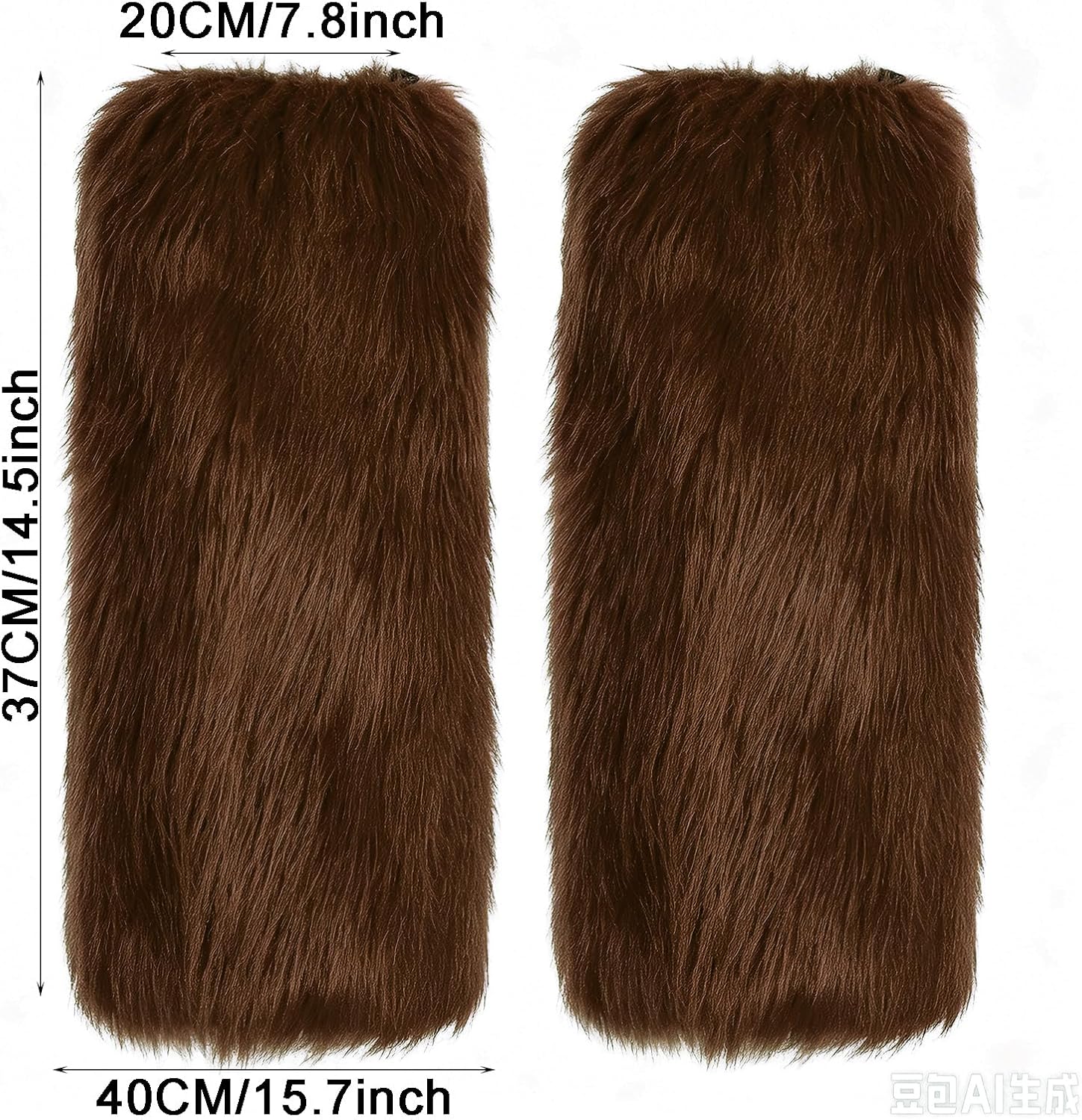 choyaxo Faux Fur Leg Warmer Fur Boot Covers image 2