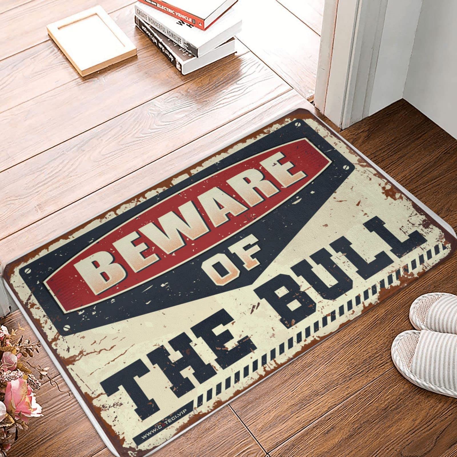 Tapis de chambre Beware of the Bull paillasson déco pour entrée intérieure