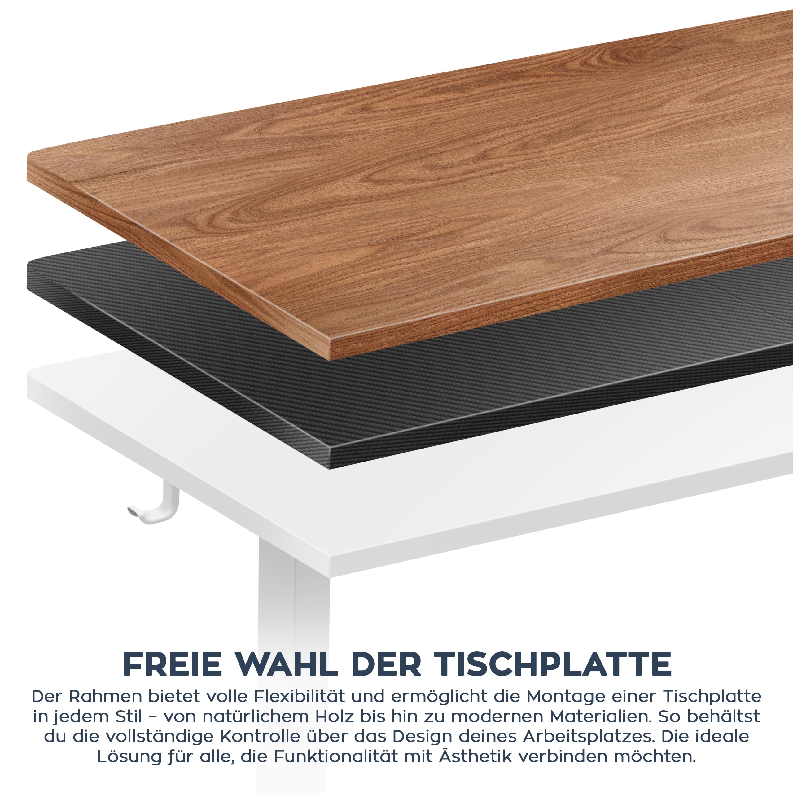 MARK ADLER Xeno 4.5 Weiß | Elektrischer Schreibtischrahmen höhenverstellbar | Ergonomisches Tischgestell | Memory-Steuerung | Metallgestell | Höhenverstellbarer Schreibtisch | Weiß