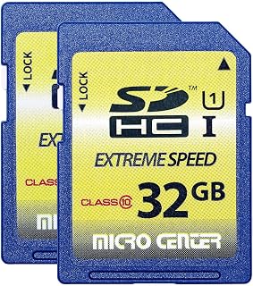 INLAND 32GB Class 10 SDHC Memory Card 2-Pack | USH-I U1 for Trail Cameras, DSLRs - 60MB/s Read, Durable Waterproof Shockproof