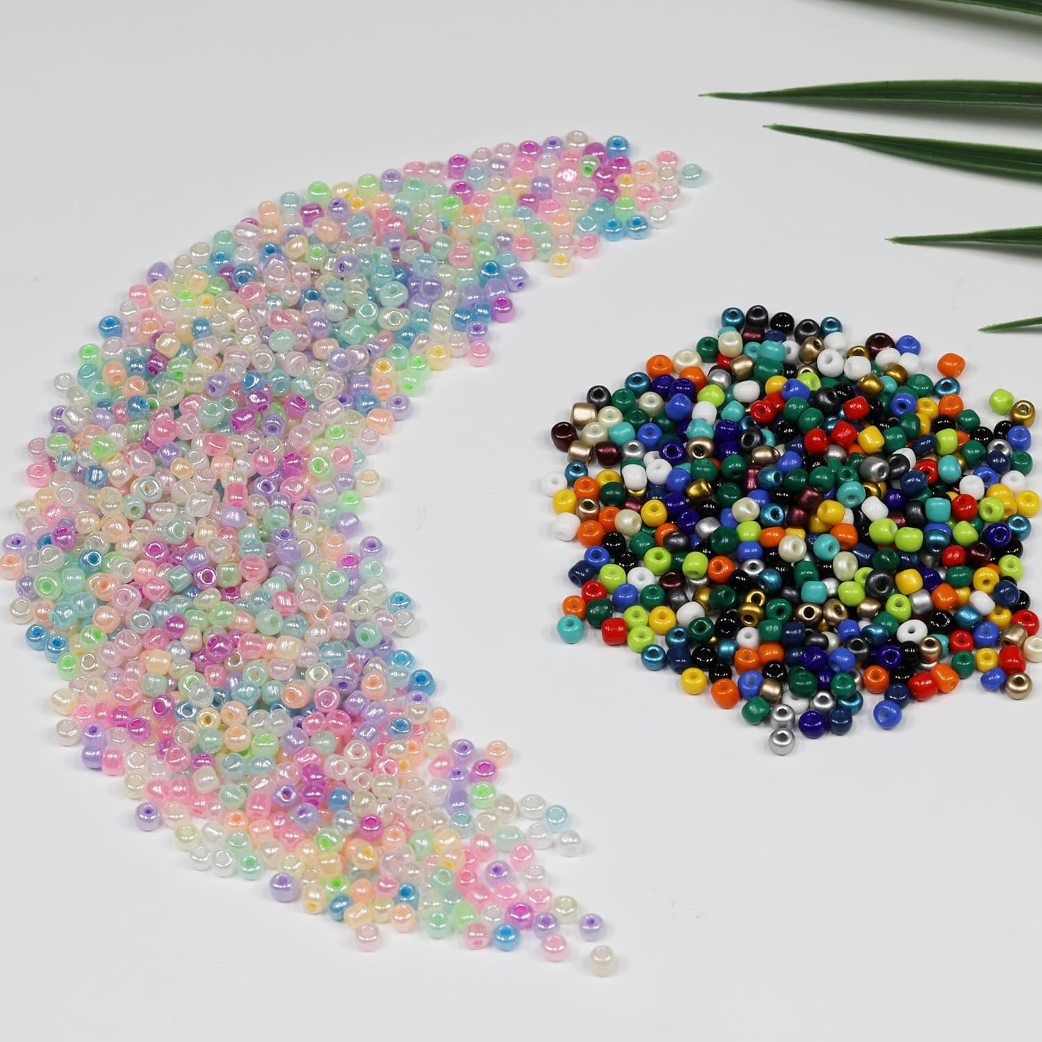 7200+pcs Size 4mm Glass Seed Beads for Making Jewelry, 48 Colors Assortments in Box, 6/0 Seed Beads for Necklace Earring Bracelet Making - Image 4