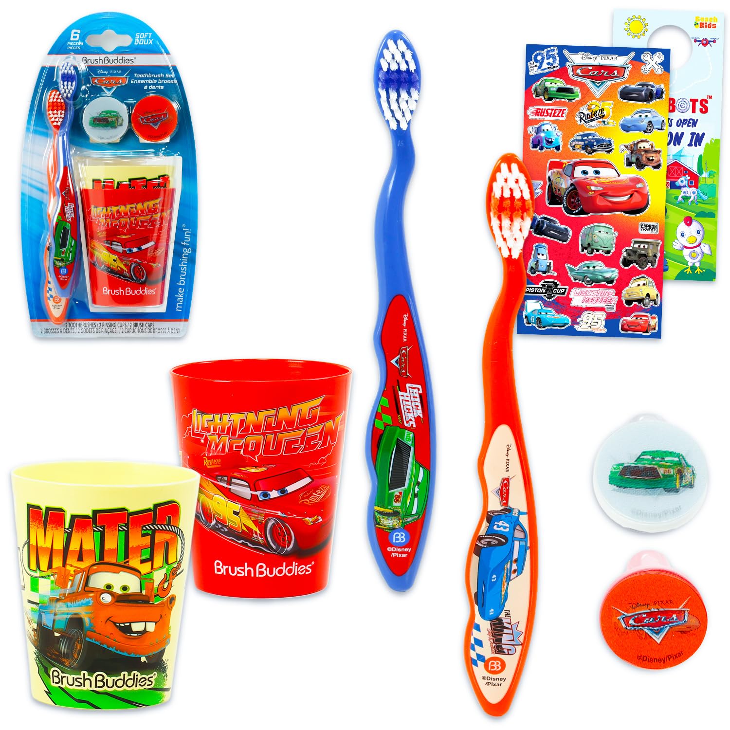 ディズニー35周年TOOTHBRUSH KIT Amazon.com: Disney Cars Toothbrush and Cup Travel Kit for Kids