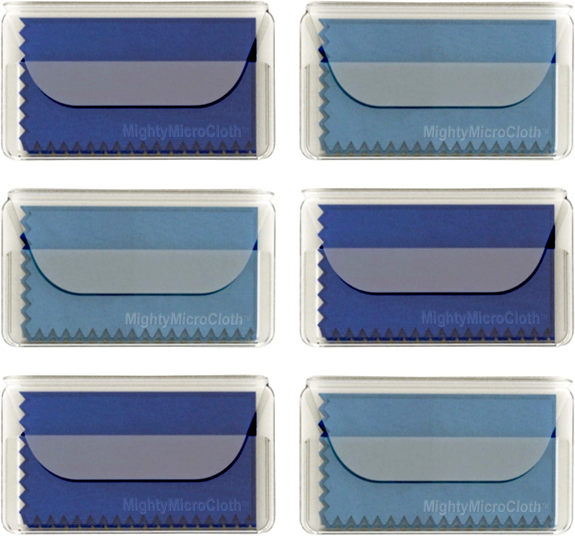 MightyMicroCloth Microfiber Eyeglass Cleaning Cloths – Lens Cleaner for Glasses, Electronics, Screens, Tablets – Clear Travel Pouch