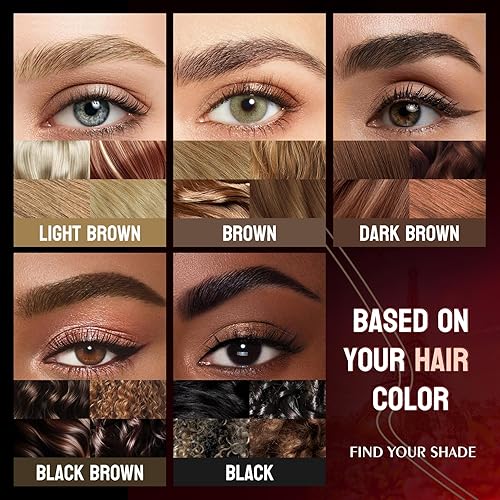 Miniatura 3 de Bolígrafo de doble cabeza para cejas, punta de doble cepillo ultra precisa, trazos similares al cabello de larga duración, disponible en 5 tonos