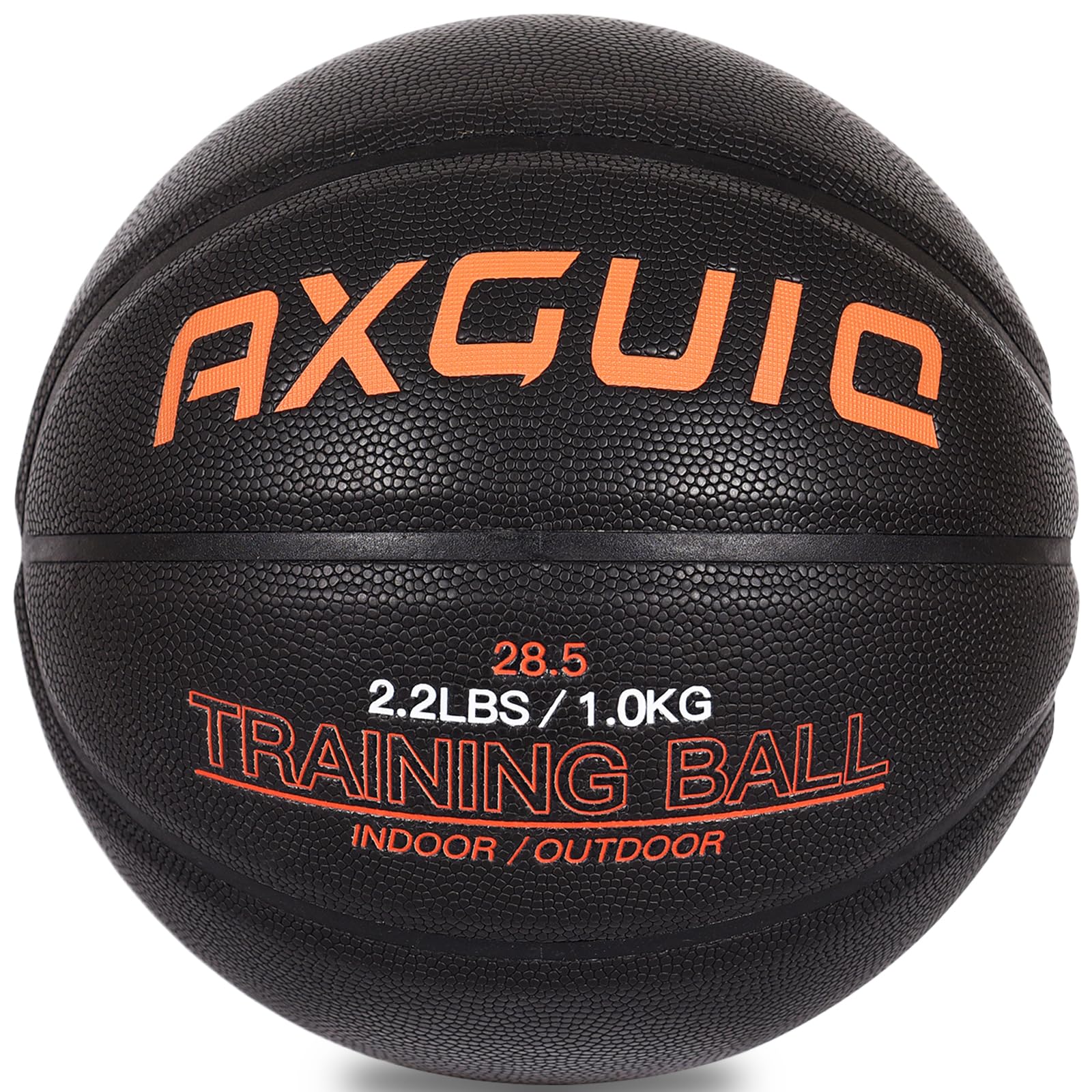 AXGUIQ 2.2LBS Weighted Heavy Training Size 6 Basketball 28.5" Composite Leather Enhances Ball Handling, Dribbling, and Passing Skills Ideal for in & Outdoor Practice (deflated)