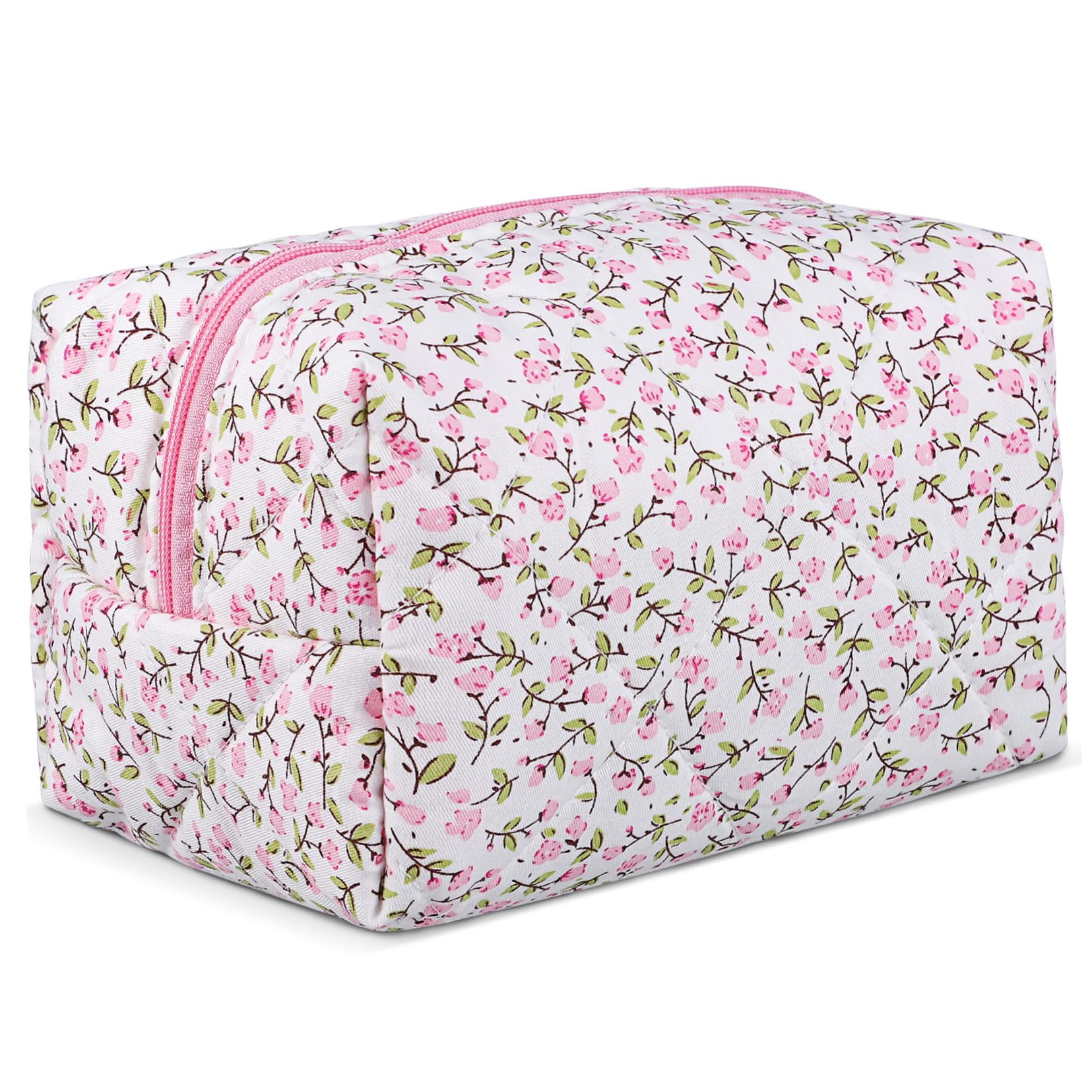 4piezas Bolsa De Maquillaje Floral para Organizador De Cosméticos Portátil para Mujeres Neceser De Maquillaje y Elegante