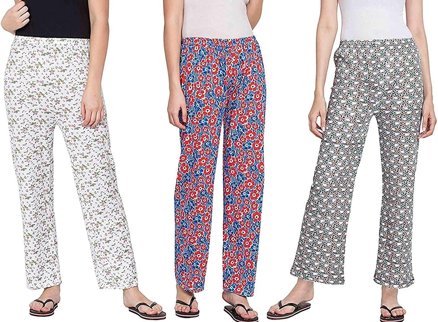 ladywillington Womens Track Pant Lower Fully Stretchable Free Size Cotton Printed Payjama/Lounge Wear–Soft Cotton Night Wear/Pyjama for Women(Pack of 3 Pcs),Prints May Vary (Assorted Pyjama)-picture-11