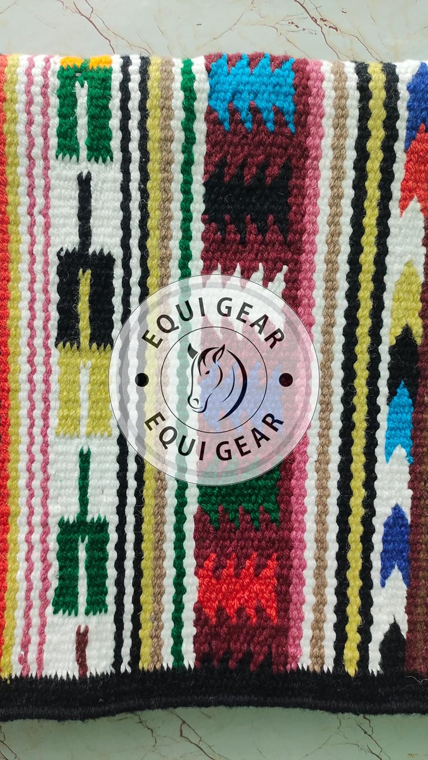 Western Show Horse Saddle Blanket New Zealand Wool Western Design Handmade Saddle Blanket Top Wool Pad Sensor Flex (Customization Available) ZB-013