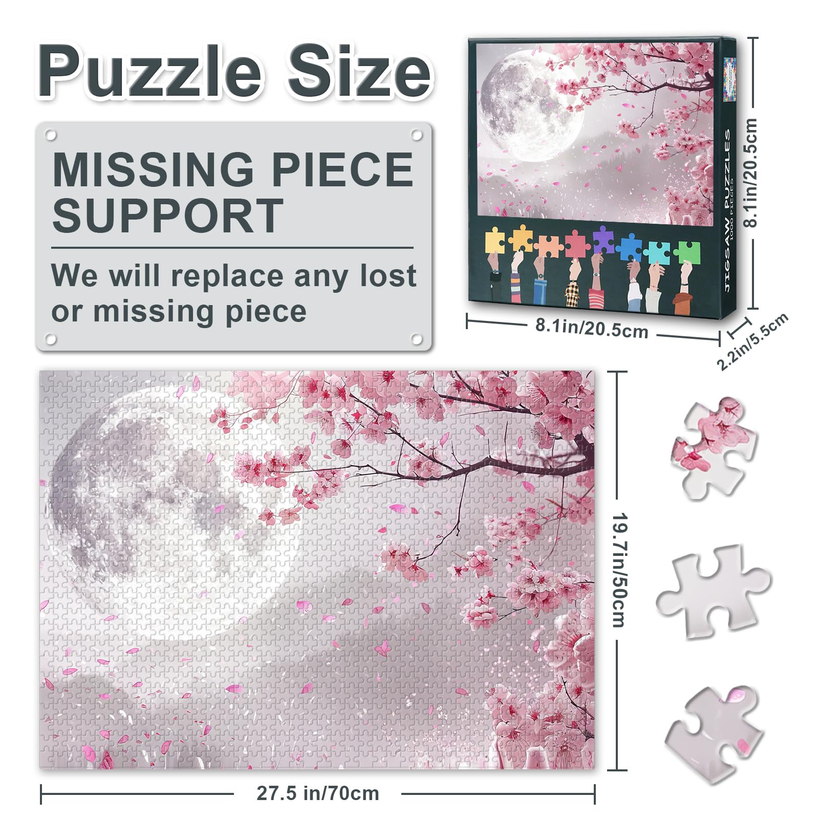 Jigsaw Puzzle 1000 Pieces, Sakura Adult Jigsaw Puzzles - Image 2
