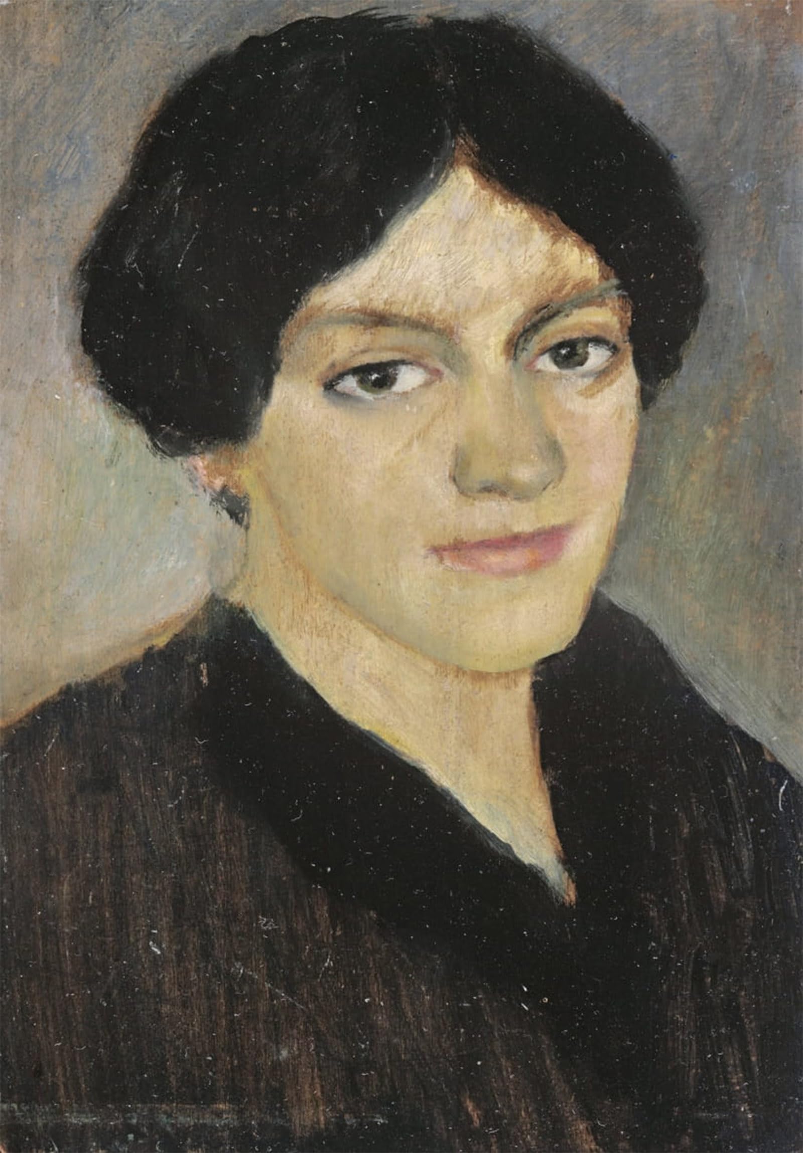 ARTXLXXBN Famous Art Print Poster Vintage Wall Art Portrait of Elisabeth Macke by August Macke Canvas Art Poster for Home Decor 60x90cm
