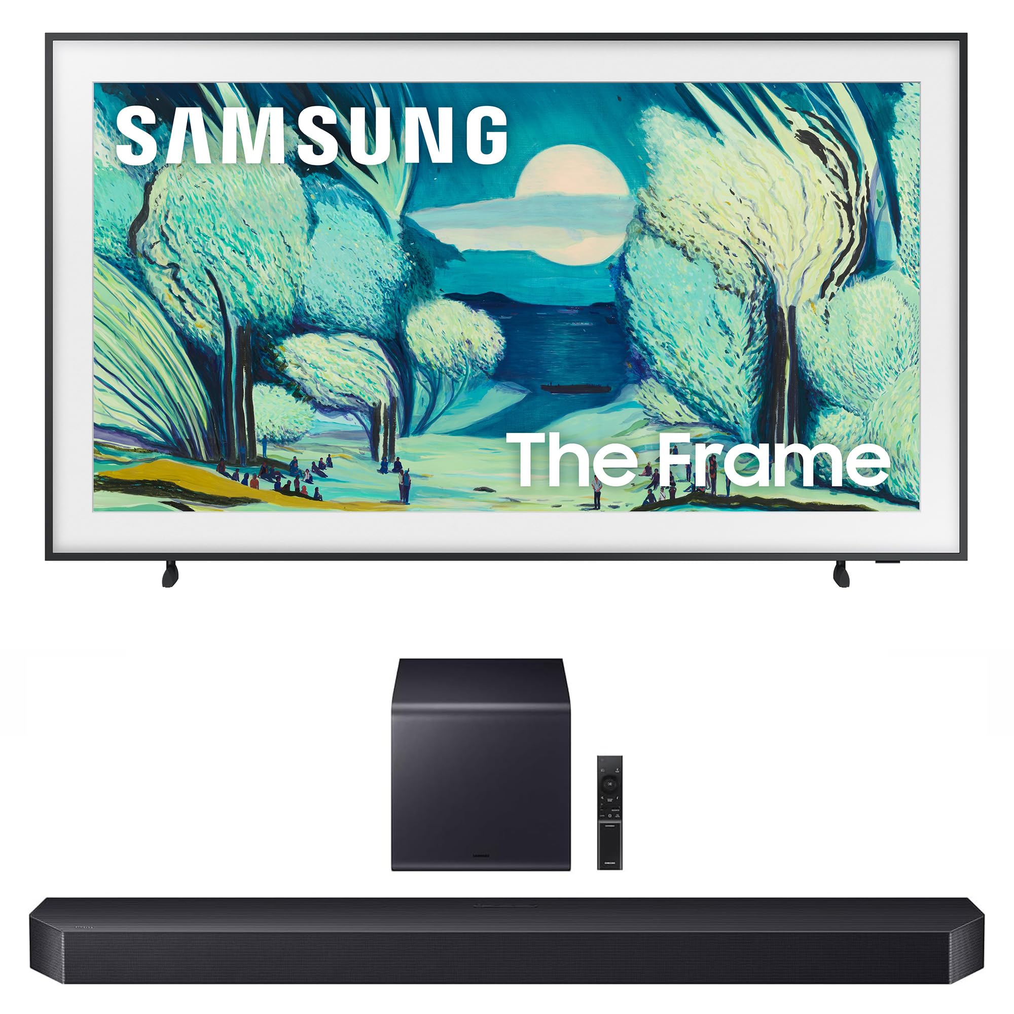 Samsung QN65LS03FAFXZA 65 Inch The Frame QLED 4K Art Mode Vision AI Smart TV with a HW-Q900F Q Series Soundbar 7.1.2 Ch Subwoofer (2025)