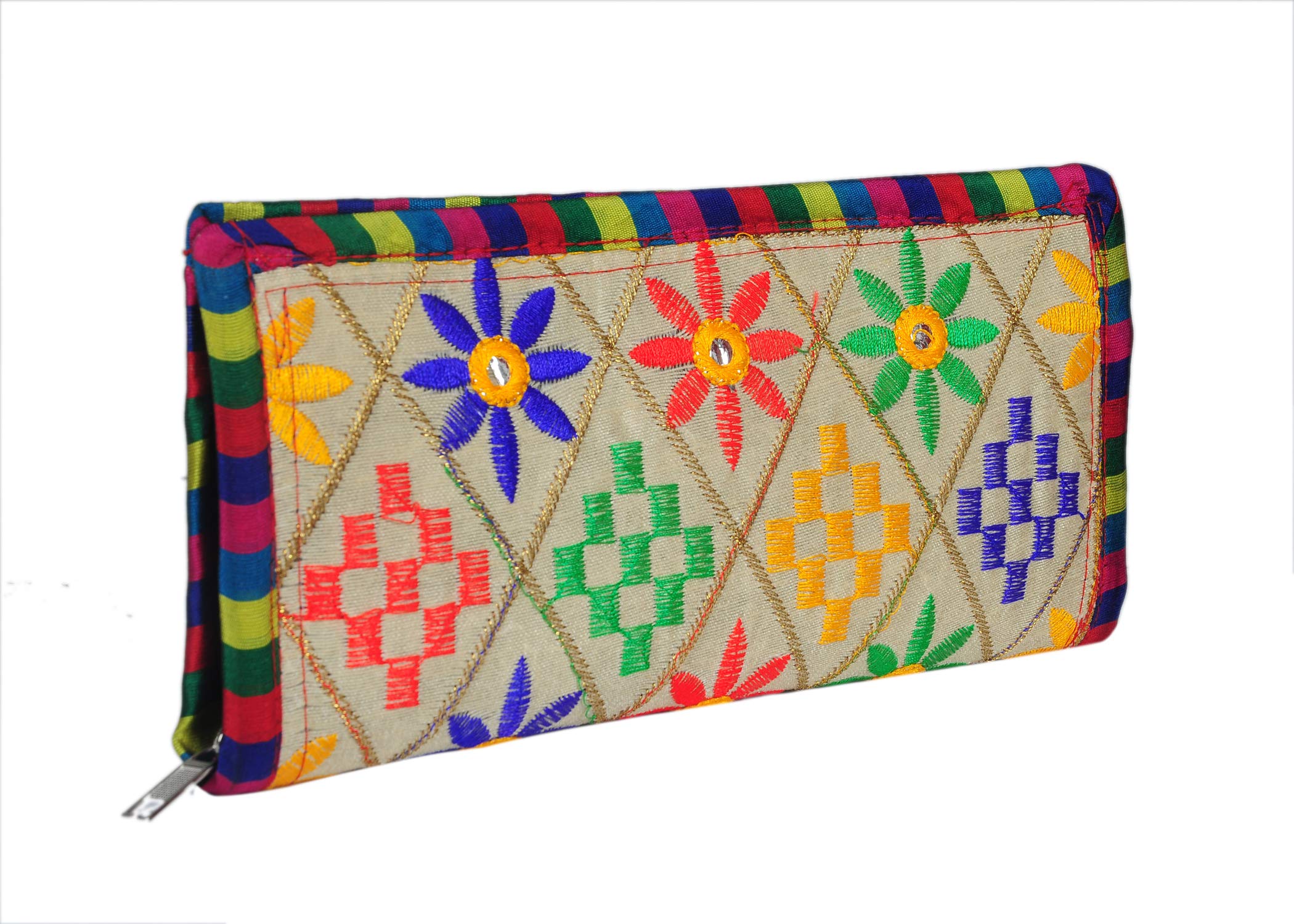 GenericSunesh Creation Traditional Handcrafted Jaipuri Gujrati Clutch or Purse for Women & Girls