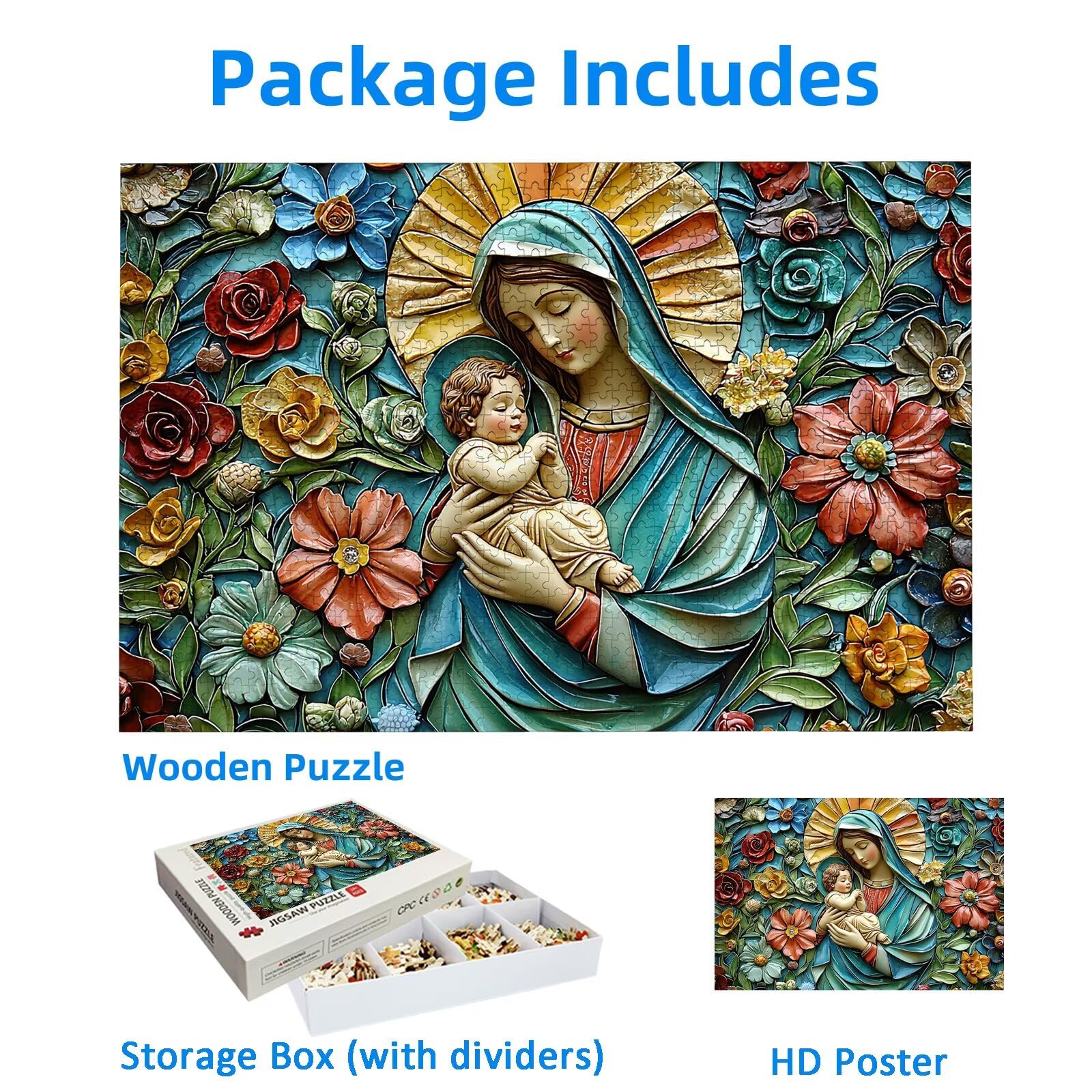 Puzzle de 1500 Piezas para Adultos, Ángel Puzzle 1500 Piezas, Religioso Rompecabezas Adultos con Caja, Medidas: 87x57 cm, Rompecabezas Madera para Toda la Familia, Home Decoration, Regalo Mujer, -3143
