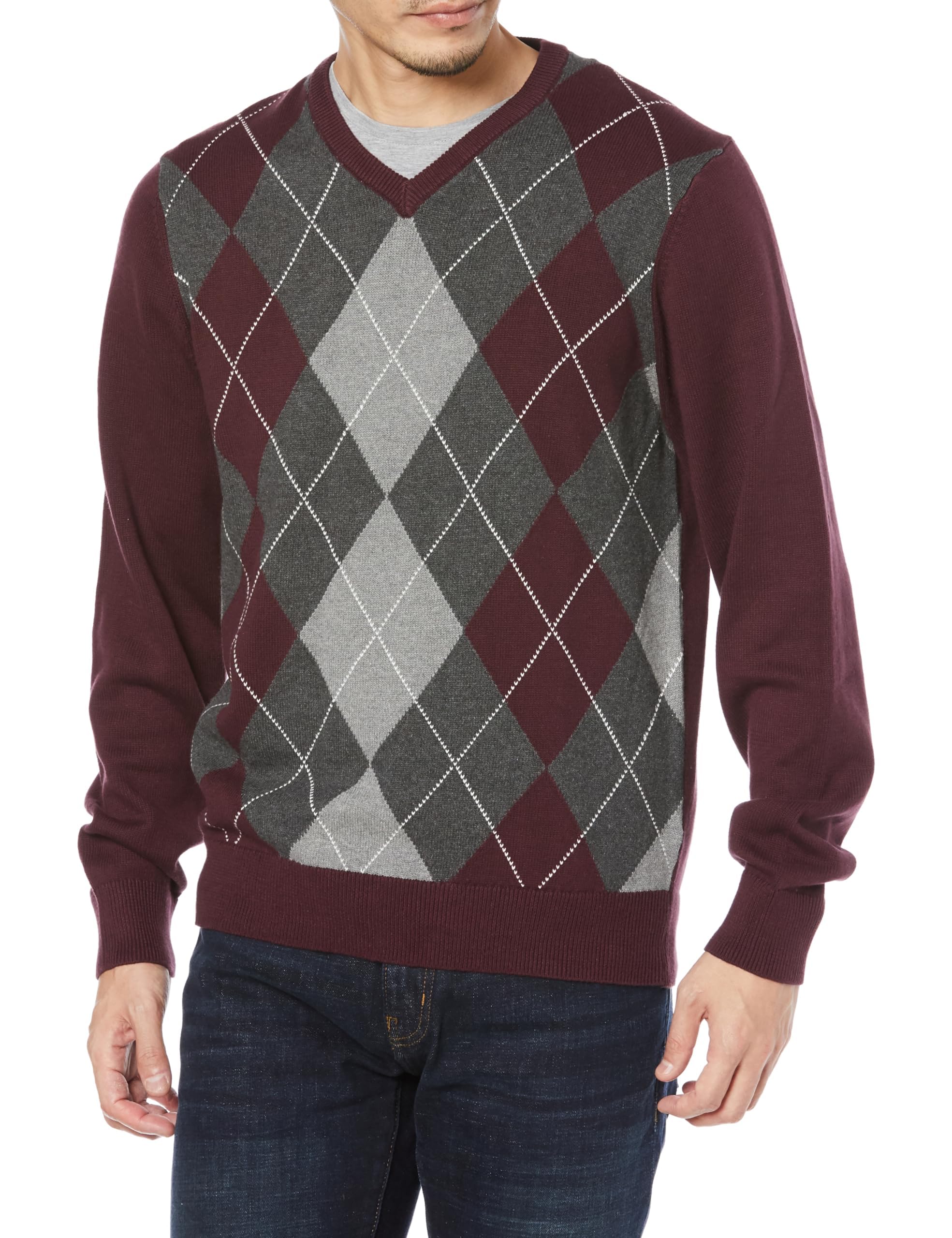 Amazon EssentialsMen's V-Neck Pullover Sweater (Available in Big & Tall)OEKO-TEX STANDARD 100