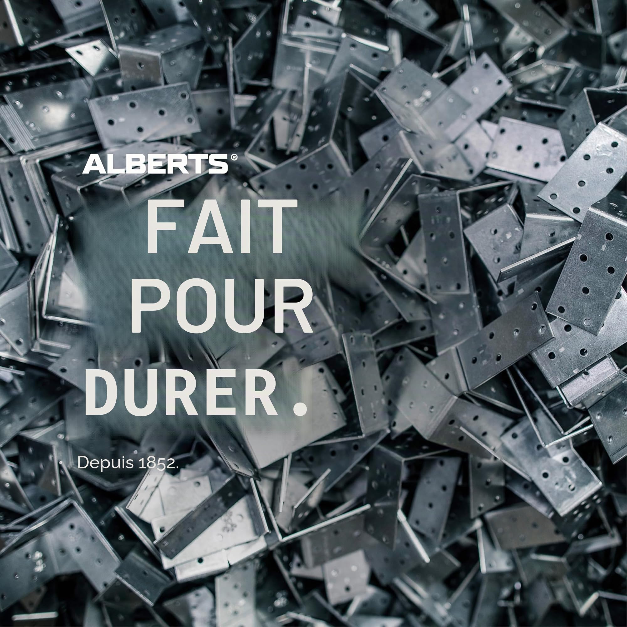 Alberts 212278 Ancre de poteau en L pour poteau en bois carrés | à visser | galvanisée à chaud | hauteur totale 470 mm | largeur 95 mm