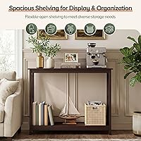 Vista 45 de ZENY Mesa consola, mesa de entrada, mesa de sofá estrecha con estantes de 2 niveles, mesa de entrada para sala de estar, entrada, pasillo, vestíbulo