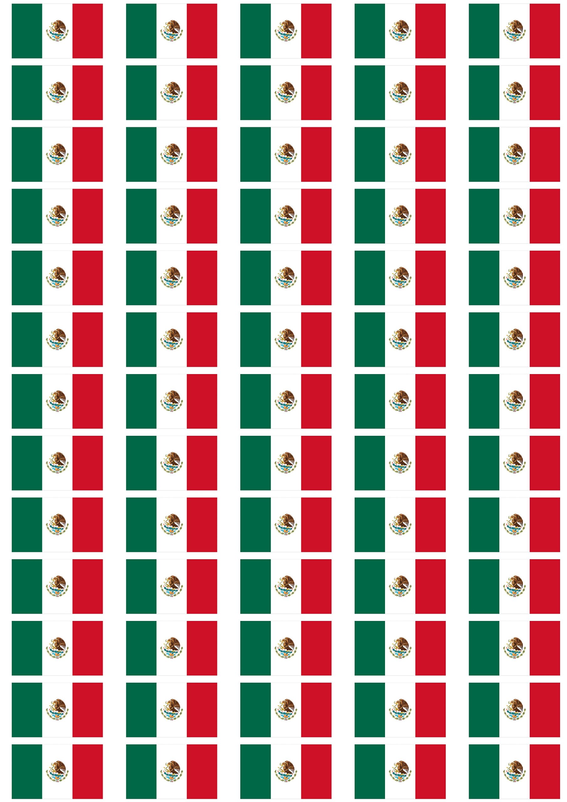 Mexico Flag self Adhesive matt Paper Labels/Stickers