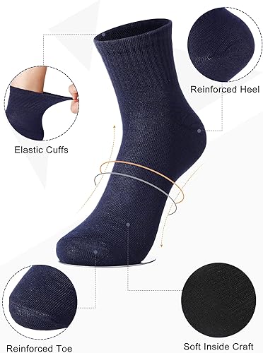 Vista 3 de Tarpop 150 pares de calcetines de tobillo para hombre, calcetines a granel atléticos que absorben la humedad, calcetines deportivos casuales